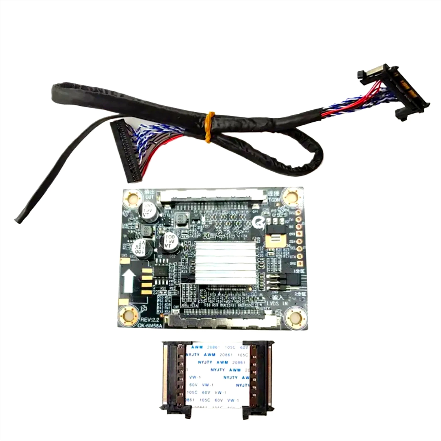 لوحة مهايئ تلفاز LCD الأصلية QK-6M58A REV: 2.2 2k إلى 4k قسم متغير #4