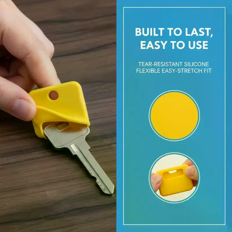 Colorful Silicone Key Caps Flexible Durable Identifier Covers For Easy Distinction Organize Keys