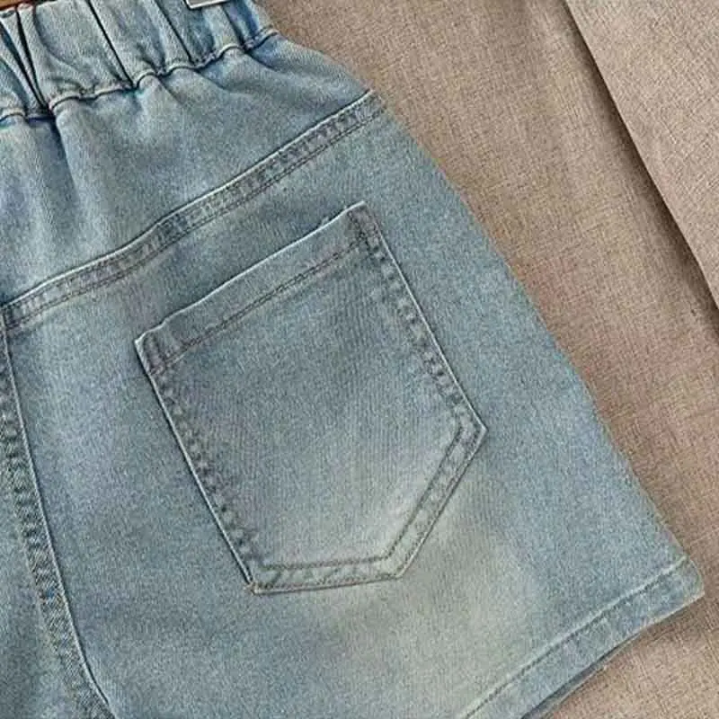Sommer Teenager Mädchen Shorts Jeans Mode Schleifendekoration Kurze Denim-Hosen für 2-10 Jahre Kinderkleidung Kinder Freizeithosen – Detail 8