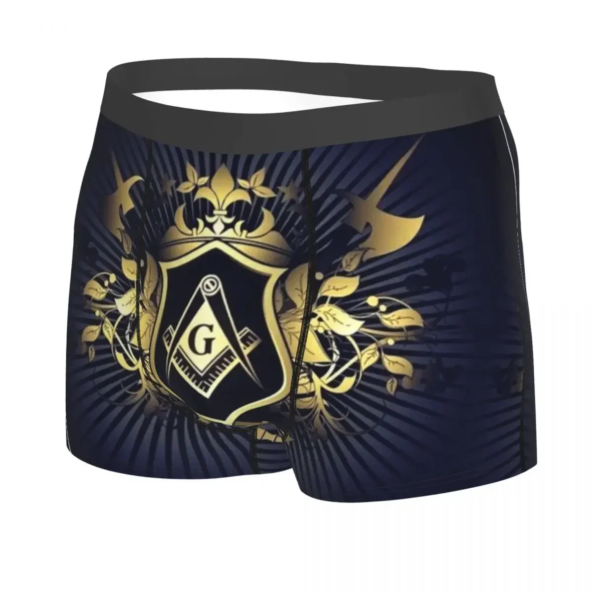 Custom Freemasonry Underwear Male Print Masonic Mason Boxer Shorts Panties Briefs Breathable Underpants