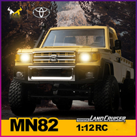MN82 RC Crawler 1:12 Full Scale Pick Up Truck 2.4G 4WD Off-road Car Controllable Headlights Remote Control Vehicle Model Kid Toy