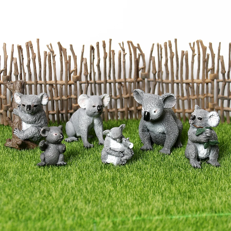 واقعية الحياة البرية الأسترالية تماثيل صغيرة على شكل حيوانات إيمو كوالا خلد الماء الكنغر Echidna تسمانيا الشيطان الغابات نموذج أرقام اللعب