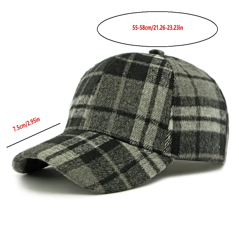 Chic British Plaid Baseball Cap for Women - Adjustable, Sun-Protective & Stylish Dad Hat with Casual Fit view 6