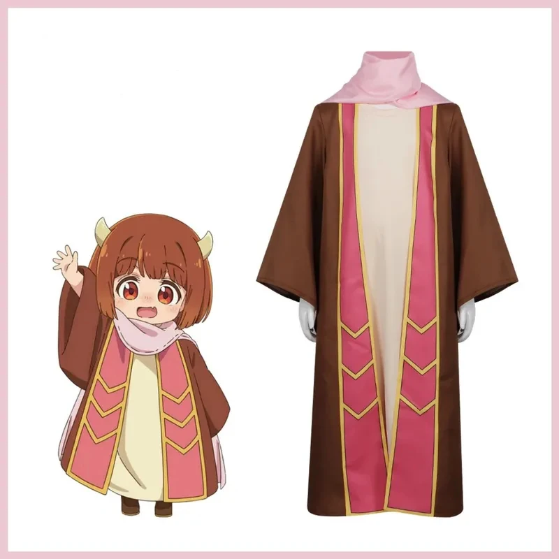 5;e,8\v,5/Anime The Demon King'S Daughter Is Too Kind Ireesha Cosplay Costume Brown Robe Coat Dress Uniform Woman Kaf,5'h\8/m' view 4