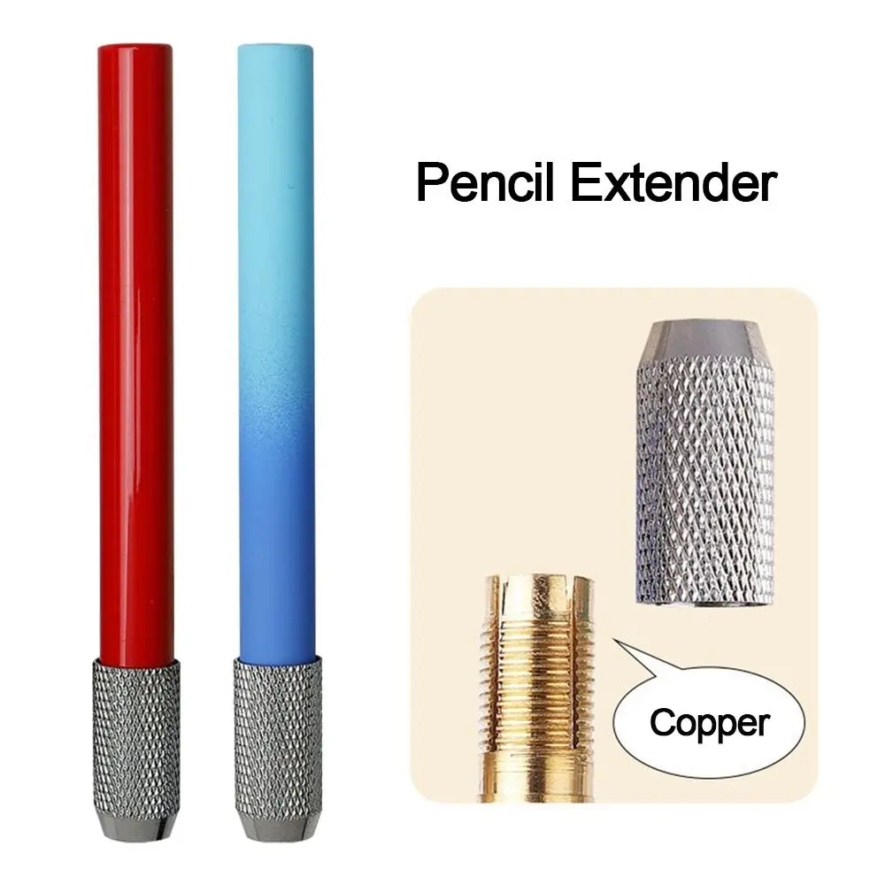 New Metal Pencil Extender Universal Lightweight Pencil Extension Holder Adjustable Pencil Lengthper Students/Artist