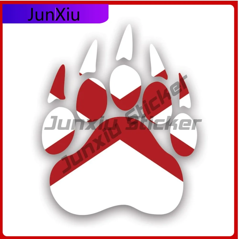 

Alabama State Bear Print Shaped Sticker Creative Decals Uv Protected Grizzly Track Tracks Polar Outdoors Explore Hiking Camping