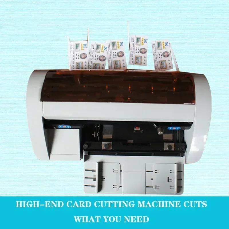 Desktop Semi-Automatic Business Card Cutting Machine 220V/80W Electric Cutting Card Anti-cutting Oblique Self-grinding 220V