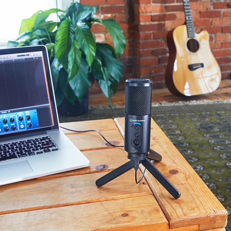 ميكروفون Audio-Technica ATR2500X-USB أصلي 100% من - توصيل وتشغيل ميكروفون USB قلبي للبث/البث