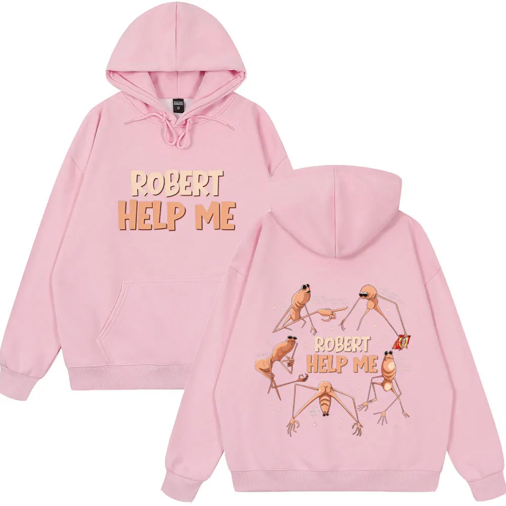 روبرت مساعدتي ماركوس الدودة مضحك ميمي هوديس الرجال عالية الجودة زوجين بلوزات الشتاء موضة الهيب هوب سترة طويلة الأكمام #6