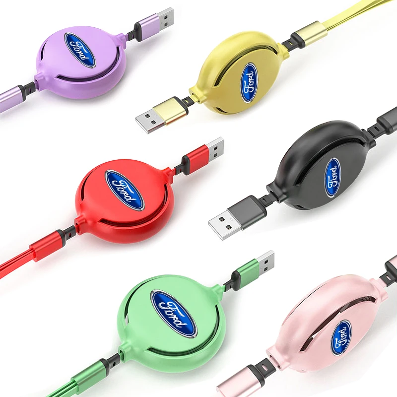 Car Mounted Telescopic Three In One Mobile Phone Charger For Ford Fiesta MK7 Mondeo MK4 ST Focus MK1 MK2 MK3 Focus 2 3 4 - view 2
