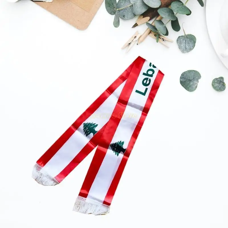 31BF الطباعة الرقمية أعلام لبنان وشاح للمناسبات الرسمية وشاح الساتان الأعلام اللبنانية شال وشاح لحفل الزفاف من جميع الأعمار #5