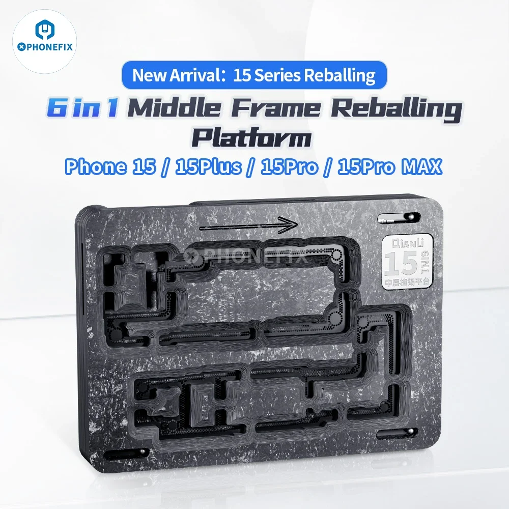 QianLi Motherboard Middle Frame Reballing Fixture Platform with BGA Stencil for IPhone 11-16 ProMax Motherboard Repair