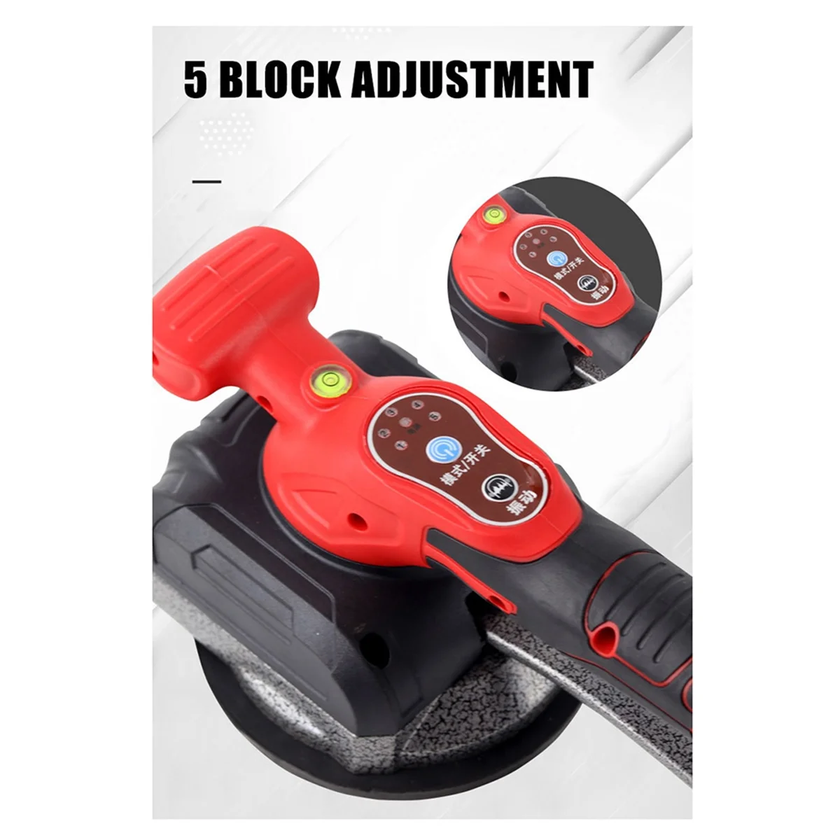 ONCE 21V Tile Tiling Machine 5 Gears Adjustable Suction Cup Home Decoration Wall Floor Tiles Electric Vibrating Tool EU Plug