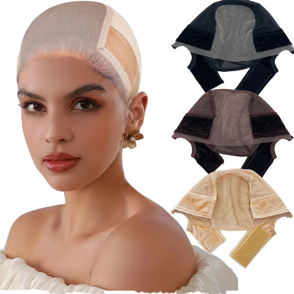 

1pc Adjustable Swiss Lace Wig Grip Cap, 4x5 Transparent Non-Slip Elastic Headband for Women, Comfortable Ear Design Wig Gripper