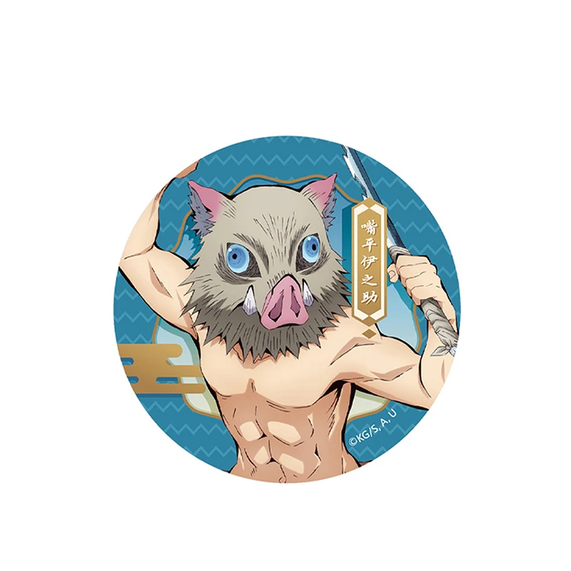 58mm Anime Demone Slayer Kimetsu no Yaiba Kanroji Mitsuri Uzui Tengen COSTUME Cosplay Distintivo Pin SPTE Spilla in banda stagnata ﻿   Prop Gilf