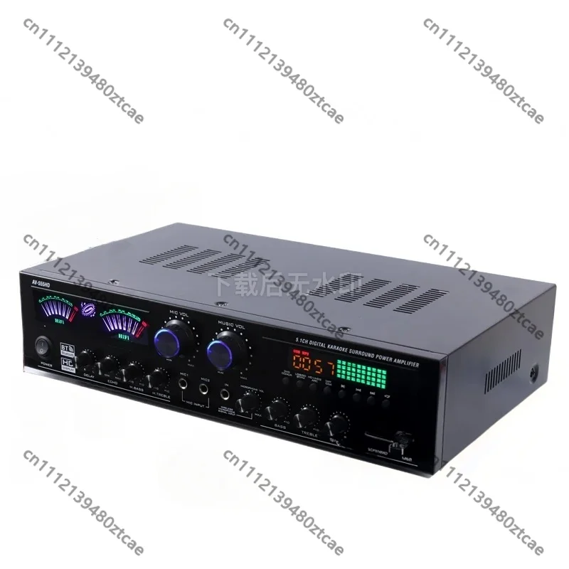 5.1CH Digital Power Amplifier High Power Bluetooth Karaoke, HDMI Fiber Coaxial HD Home Theater Audio Amp