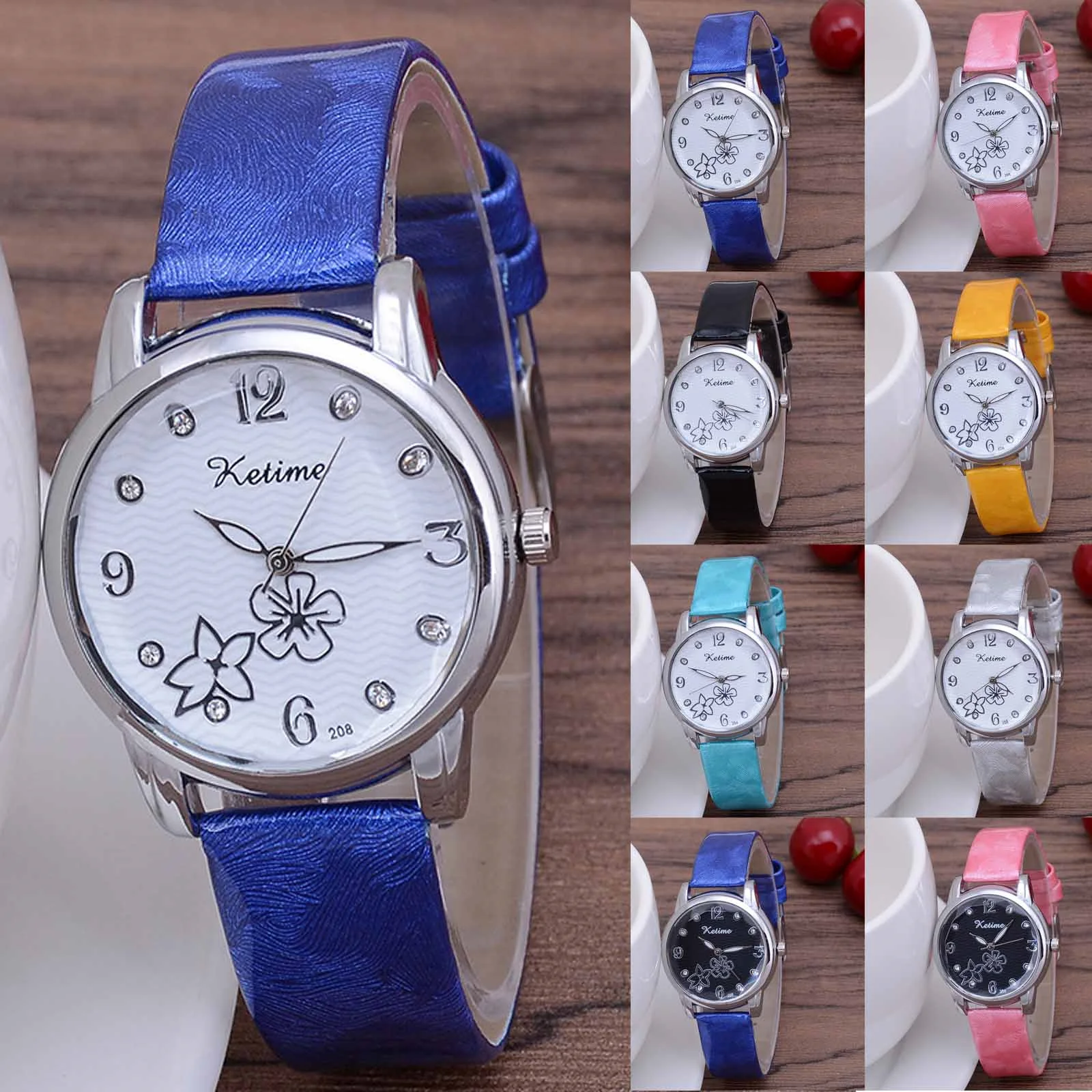 

Women'S Watch Quartz Watches Chronograph Watch Luminous Sapphire Glass Leather Watch For Woman Gifts