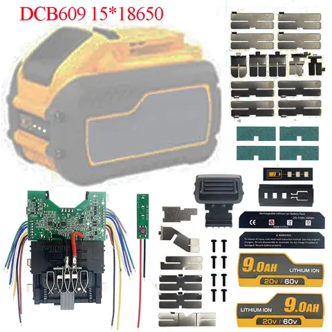 DCB609 Lithium Battery Case BMS PCB Charging Protection Circuit Board Box Housings For DeWalt 20V 60V DCB606 DCB612 For FlexVolt