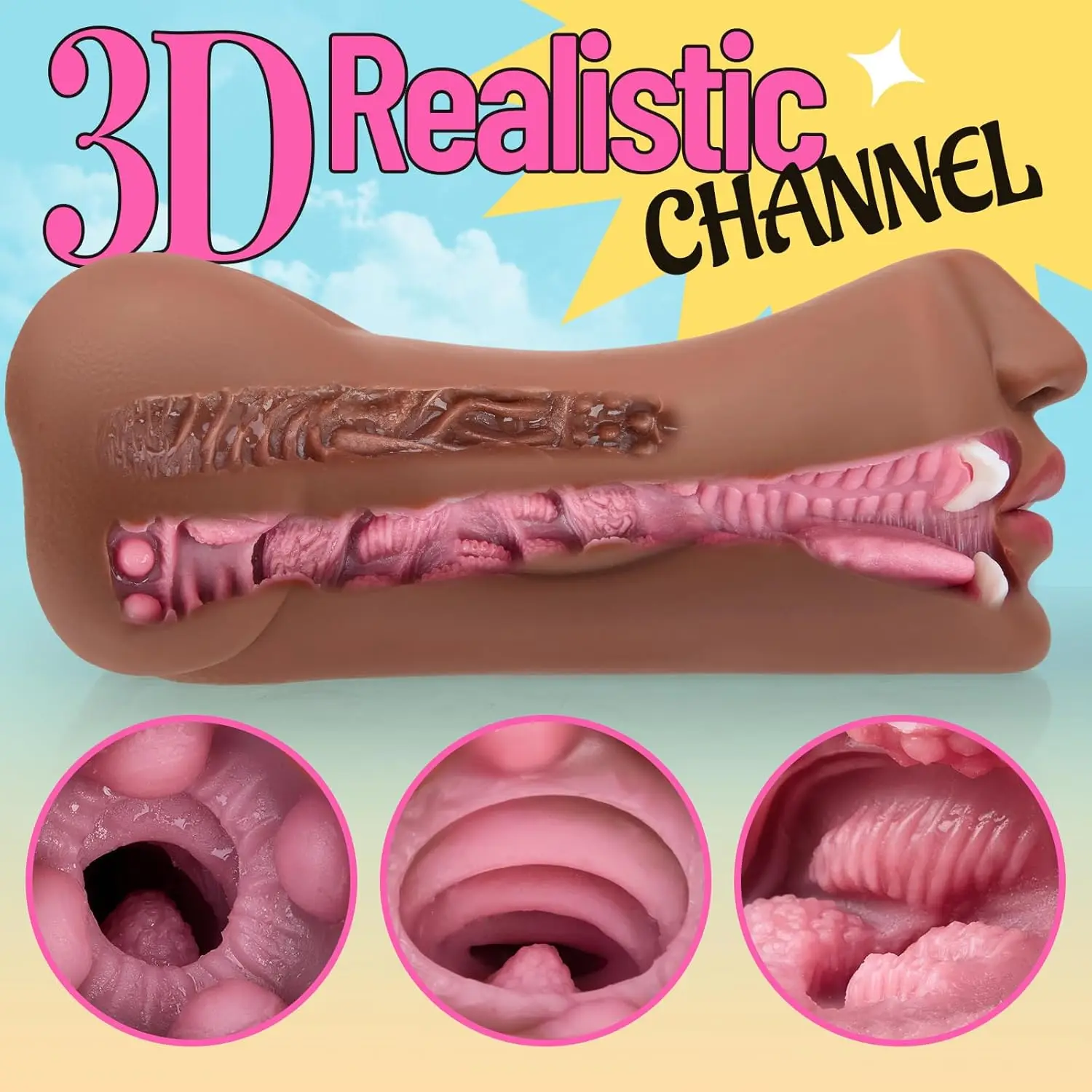 3 In 1 Masturbators Penetration Men Sex Toys Artificial Vagina Anal Mouth Pocket Pusssy Adults Blowjob Male Masturbation Tools - Image 4