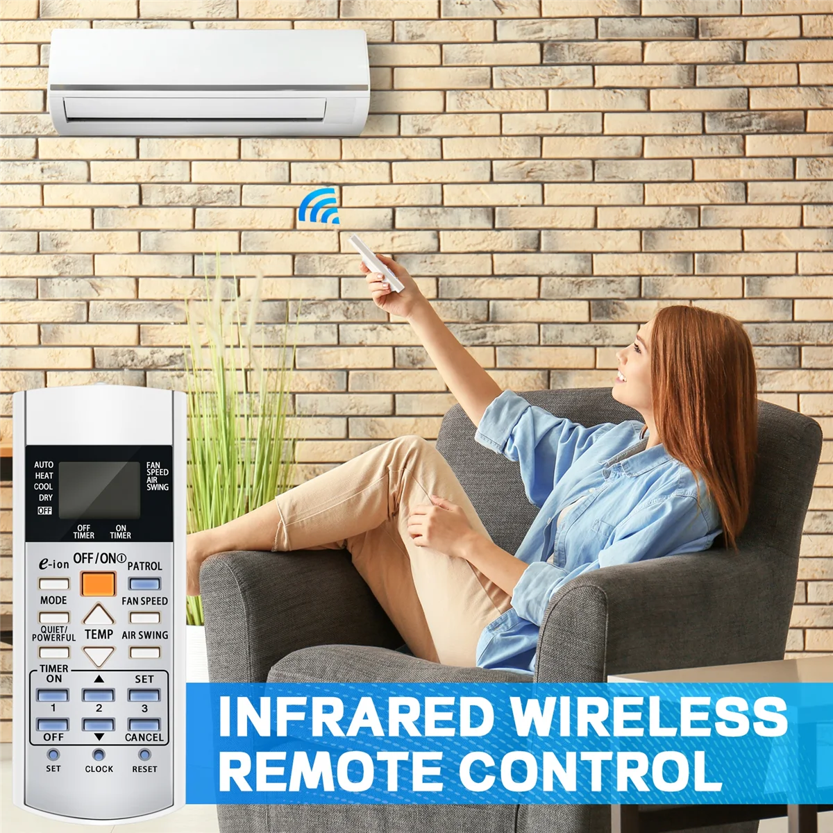 Y05a condicionador de ar condicionado controle remoto para controlador a75c3407 a75c3623 a75c3625 ktsx003 a75c3297