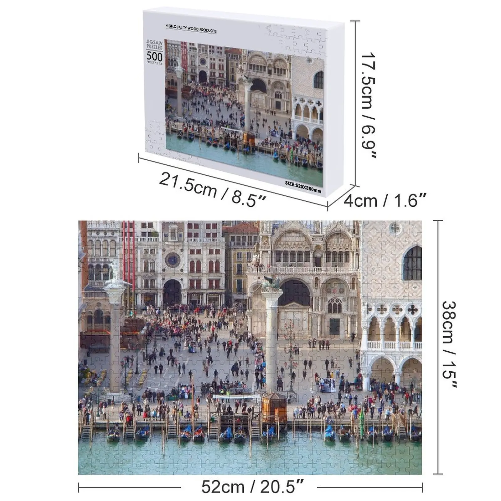 Saint Marks Square. Venice, Italy. Jigsaw Puzzle Custom Gifts Personalized For Kids Puzzle