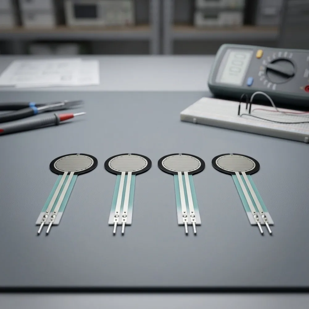 FSR402 Pressure Sensor 4pcs Ultra-Thin Flexible Film Design for Curved Surfaces Millisecond Response Time Over 1 Million Cycles