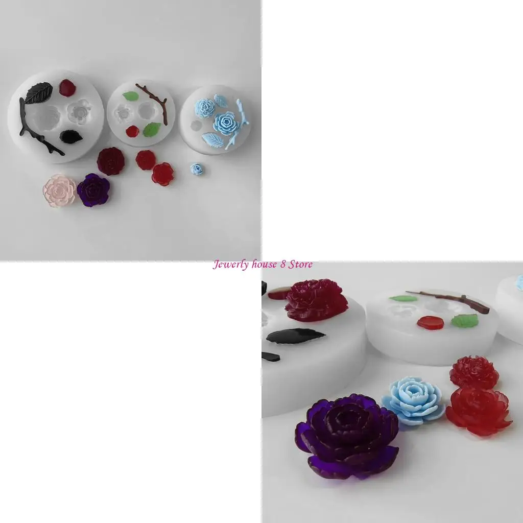 

Diy Crystal Three-dimensional Flower Jewelry Ornaments Pendant Silicone Mold