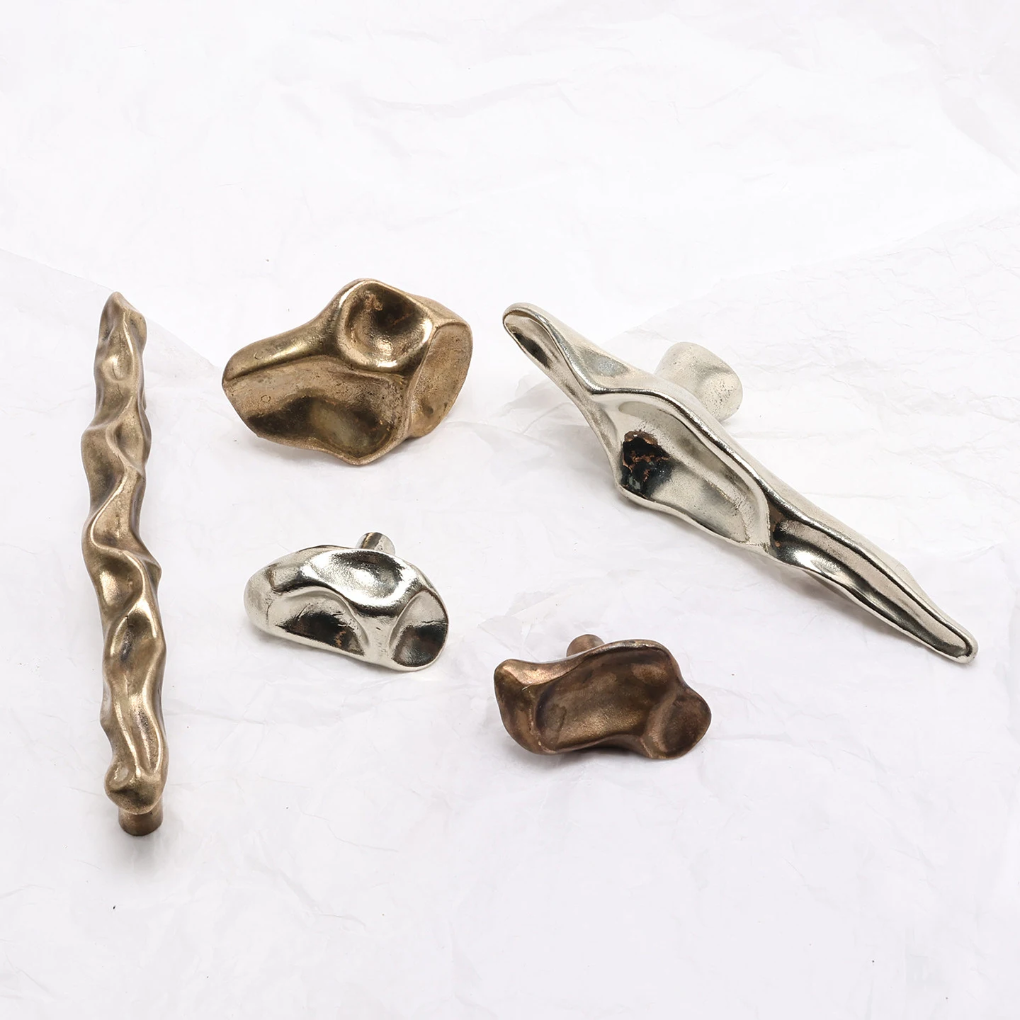 Stone shaped bronze cabinet handle — product image 5