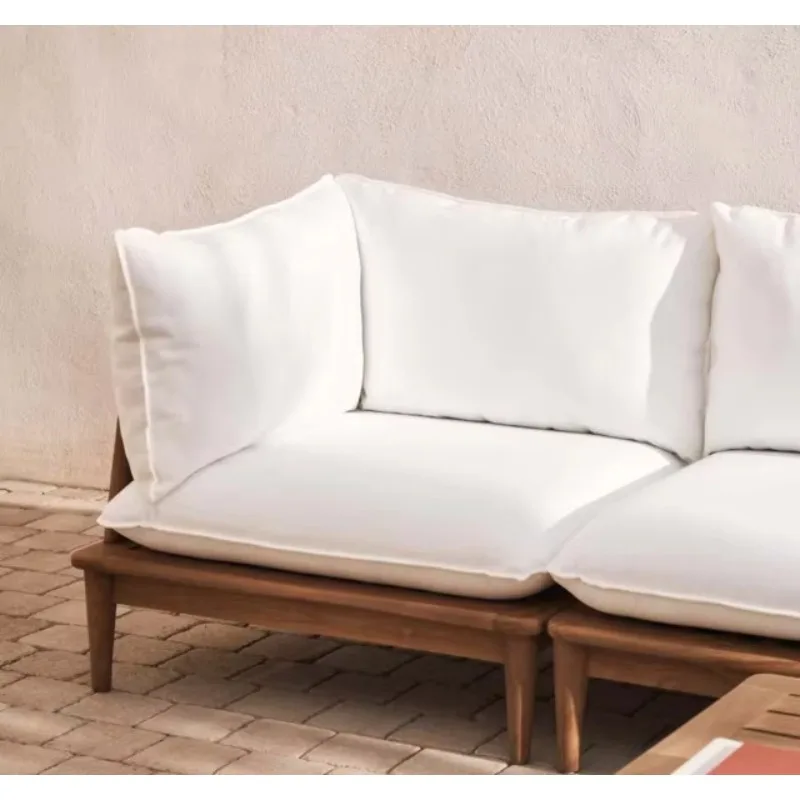 Four Seasons Resort Hualalai Tropical Solid Teak Wood Eco-Friendly Waterproof Outdoor Sofa Set Low Frame Design Living Room