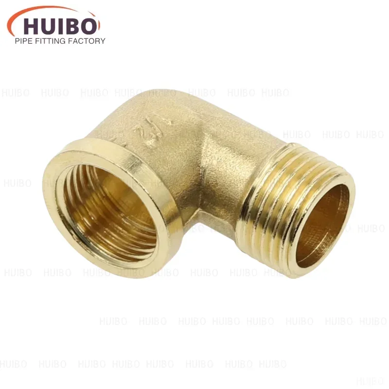 1/8 "1/4" 3/8 "1/2" 3/4 "1" rosca hembra x macho 90 grados codo de latón conector de montaje de tubería acoplador para adaptador de cobre de combustible de agua