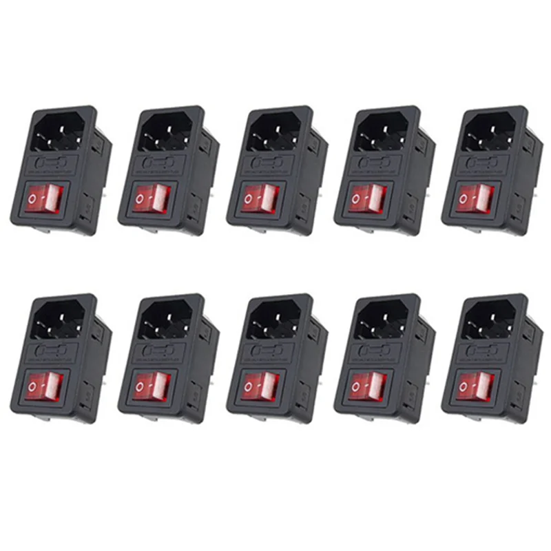 

SCLS 10X Входная розетка с предохранителем 10A 250V 3-контактный IEC320 C14
