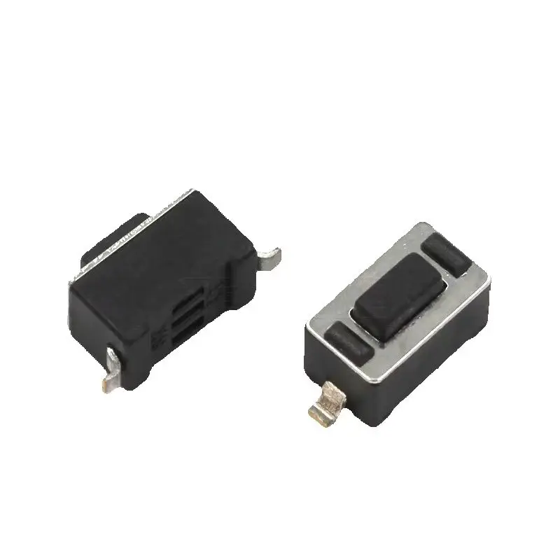 20PCS Patch Direct Insertion Horizontal-type 2 Feet Touch Key Microswitch Copper 2 Foot Side Press Button Switch 3*6*4.3MM