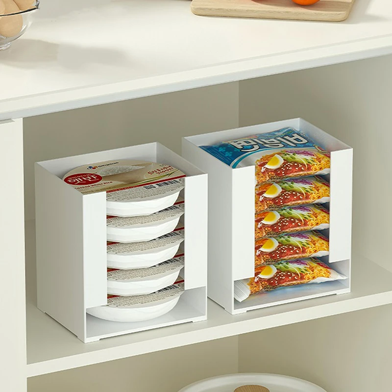 Korea Ramen schowek kuchenny Instant makaron Cup bibułka pojemniki do przechowywania maska na twarz pudełko wielofunkcyjny Organizer na blat — zdjęcie 4