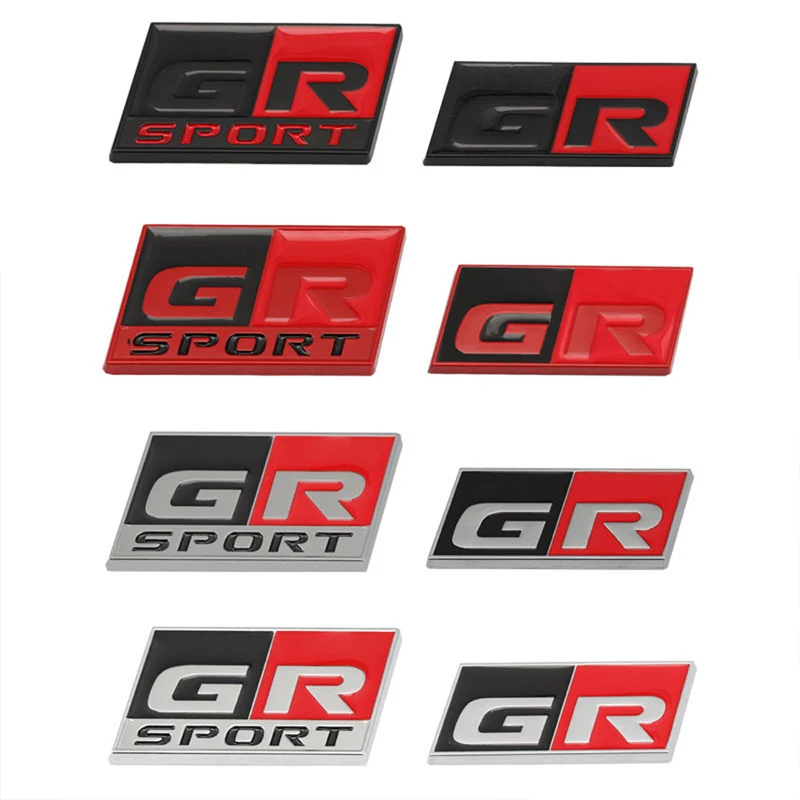 Car Sticker Logo 3D Metal Labeling Emblem Badge Decals For Toyota sport GR Sport RAV4 C-HR Avensis Prado Prius Auto Accessories