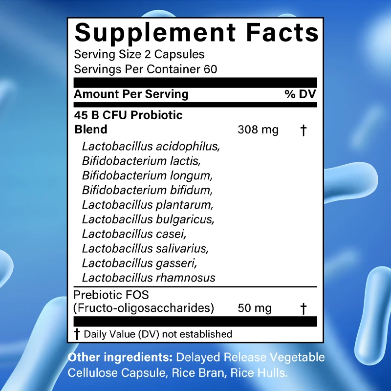Probiotics + Prebiotics- Help with Intestinal Health, Nutrient Digestion, Weight Management, Calorie Control, Promotes Digestion