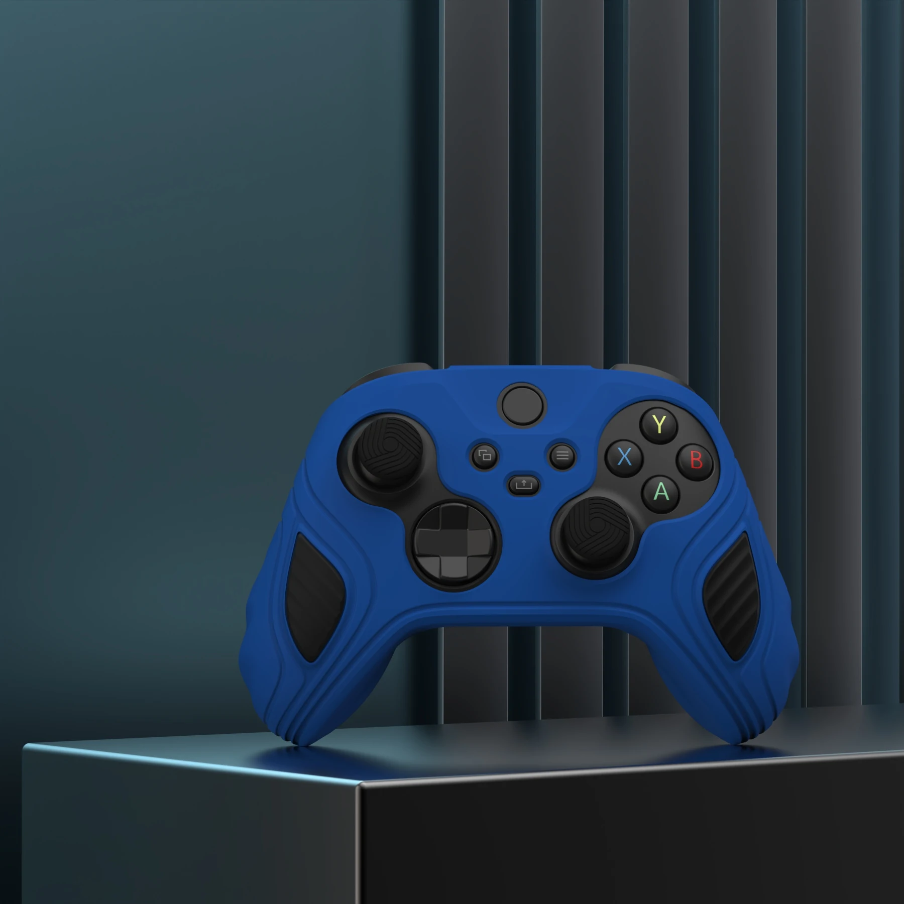 PlayVital Funda de silicona antideslizante para controlador inalámbrico Xbox Core, funda de goma Scorpion Edition con tapas de agarre para pulgar