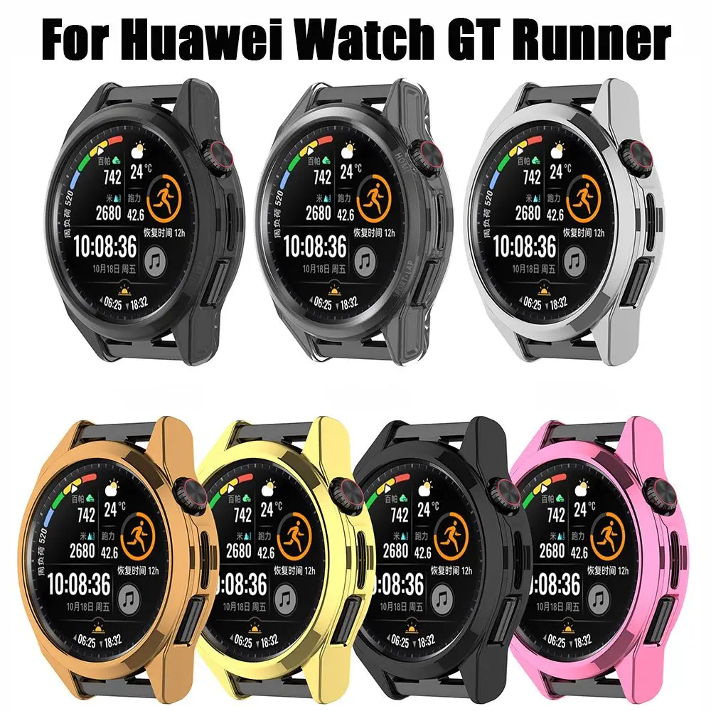 TPU Screen Protector Case For Huawei Watch GT Runner Full Protective Cover Watch Shell For Huawei GT Runner Smartwatch Bumper