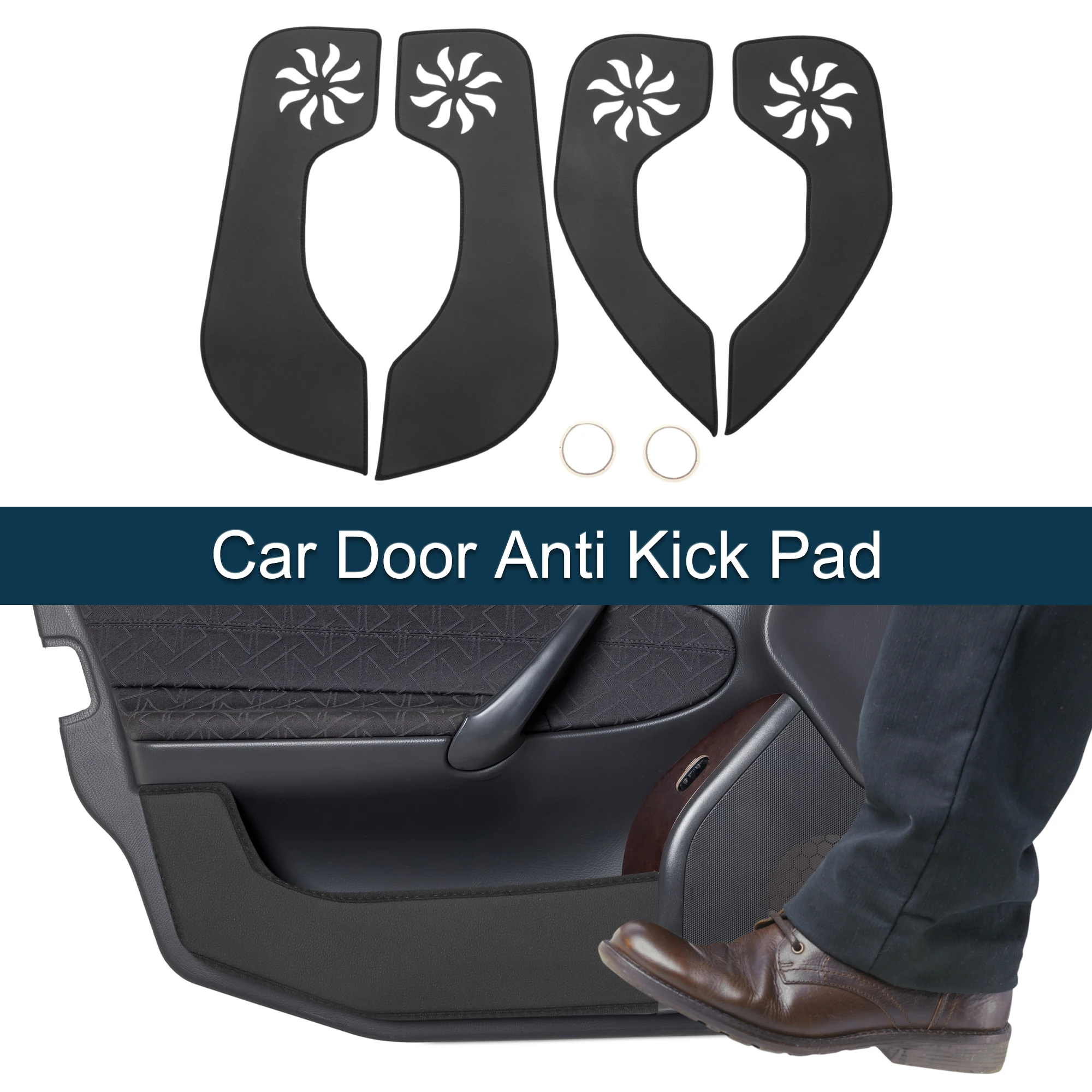 

UXCELL Car Door Anti Kick Pad Sticker Protector for Ford Escort 2015 Black 1 Set