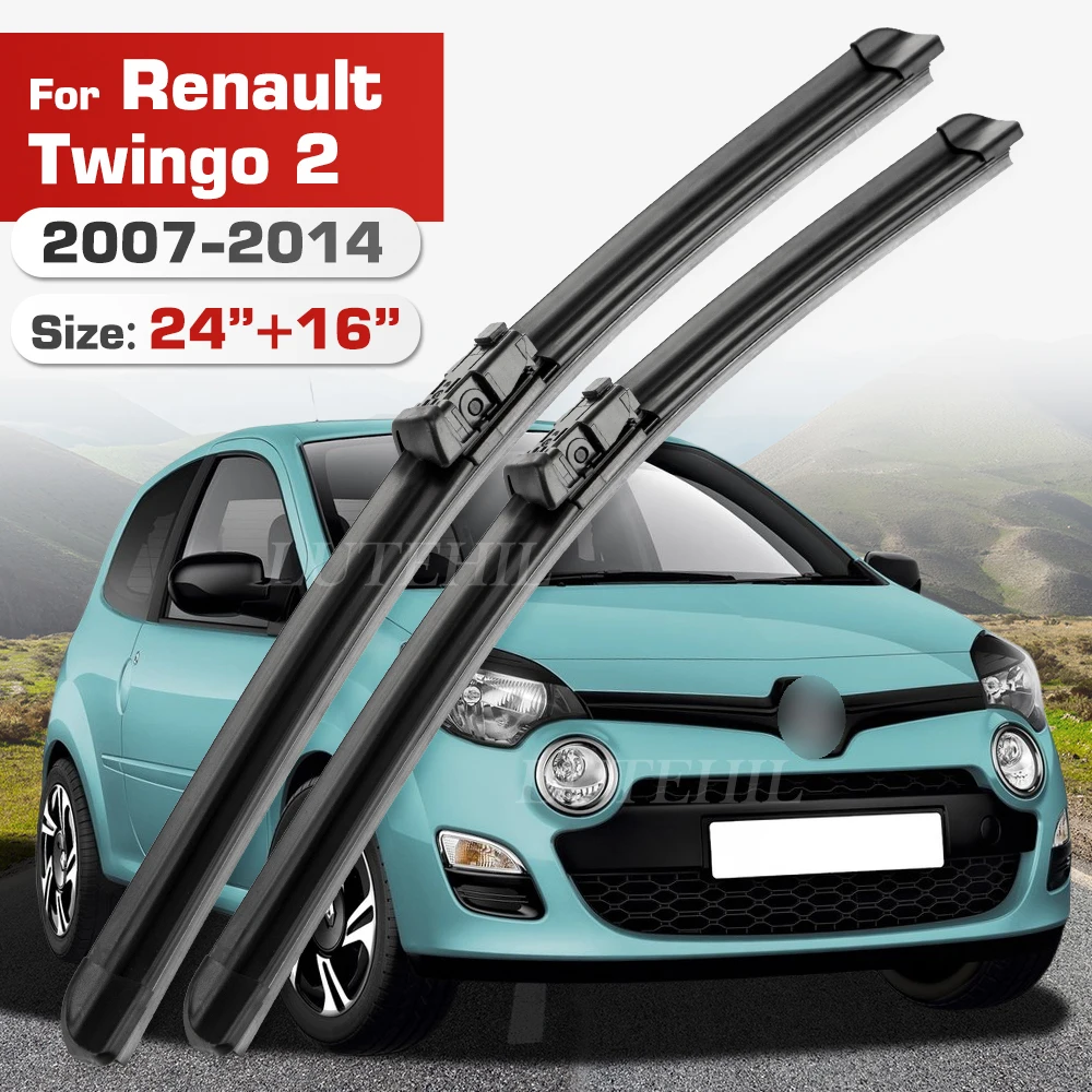 

Стеклоочиститель для Renault Twingo 2 BJ 2007-2014 2008 2009 2010 2011 2012, передние щетки, лобовое стекло, щетка 24 "+ 16"