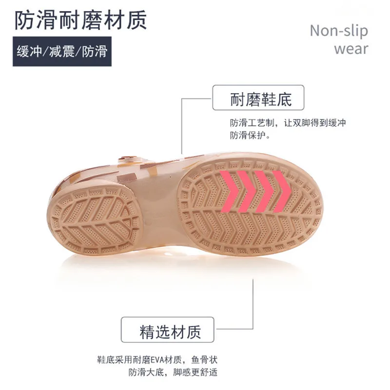 Veblen Hole Shoes Female Nurse Sandals Non-Slip Platform Beach Shoes Summer Outdoor Slippers Toe Box Soft Bottom Gel Shoes