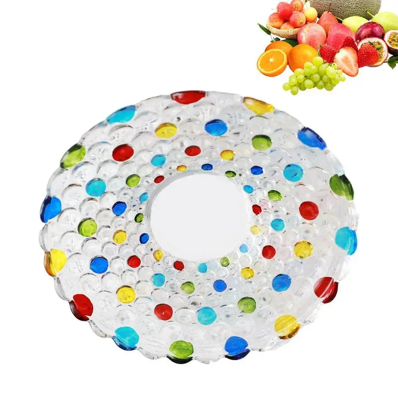 

Bubble Salad Plate Hand-Painted Polka Dot Pattern Plate Strong and Durable Creative Dinner Plates Party Plates for Cereals