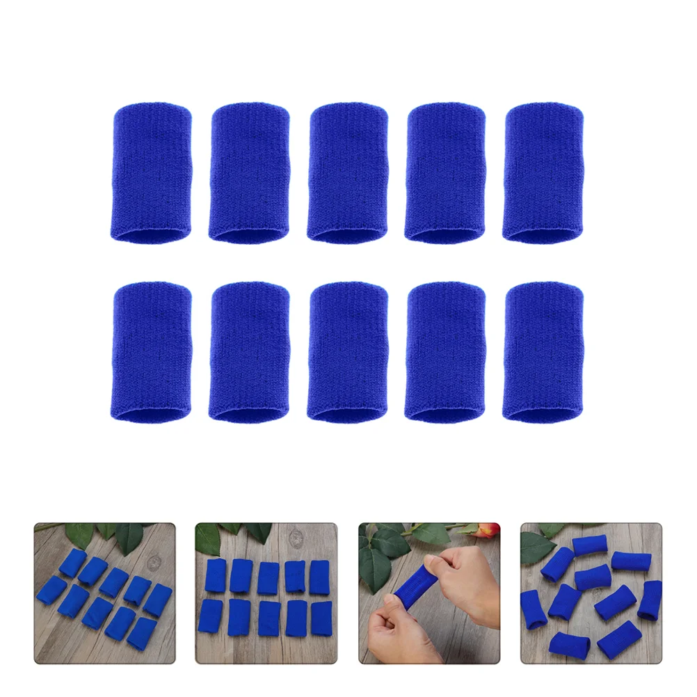 20 Pcs Tape Joint Finger Guard Basketball Thumb Brace Volleyball Sweatband Cots Sleeves Blue Sports