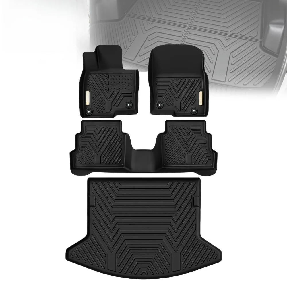 

3D Floor Mats & Cargo Liner Set For 2017- 2021 Mazda CX-5 All Weather TPE Rubber