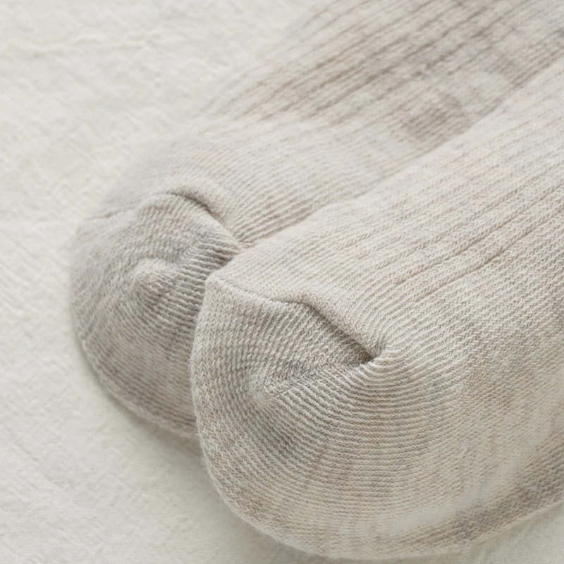 Women\'s Socks New Simple Solid Color Breathable Fake Two Pieces Fashoin Cotton Socks Striped Comfortable Autumn Middle Tube Sock