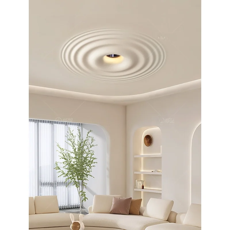 Water Ripple Gypsum Lamp Intelligent Anti-Glare Living Room Cylindrical Lamp Corridor Foyer Bezel-Less Pre-Installed Spot Lamp