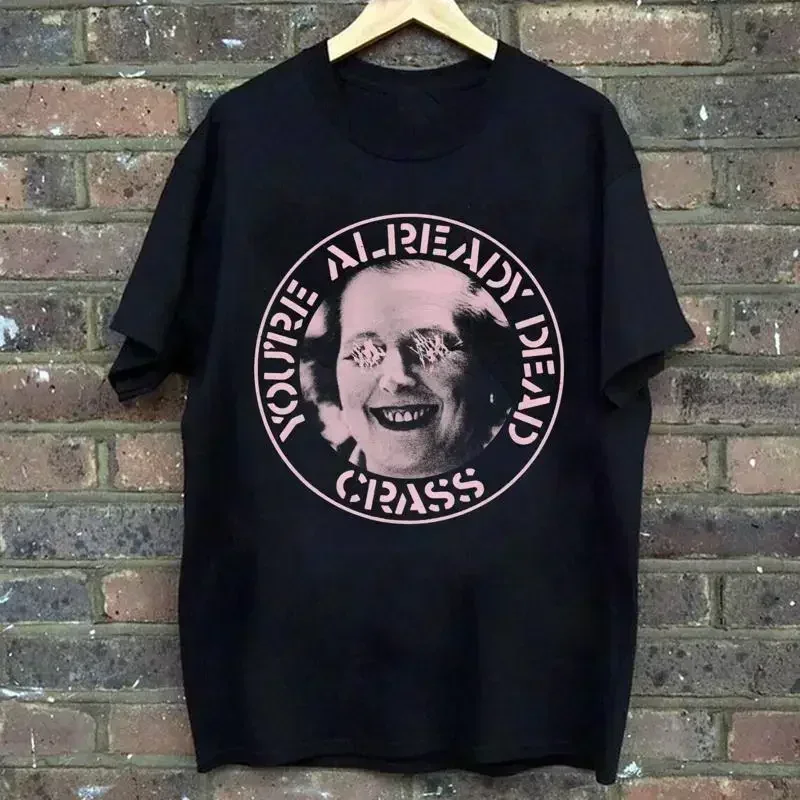 Crass You're Already Dead T Shirt  Cotton Black Men S to 5XL