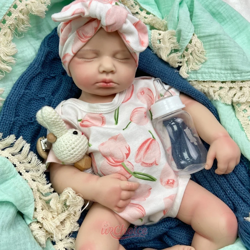 Handmade Realistic Skin Veins 50cm Silicone Reborn Doll Soft Feeling Can Open Mouth Loulou Washable Doll Comfortable to Hold for Alzheimer's Disease Patients Care view 5