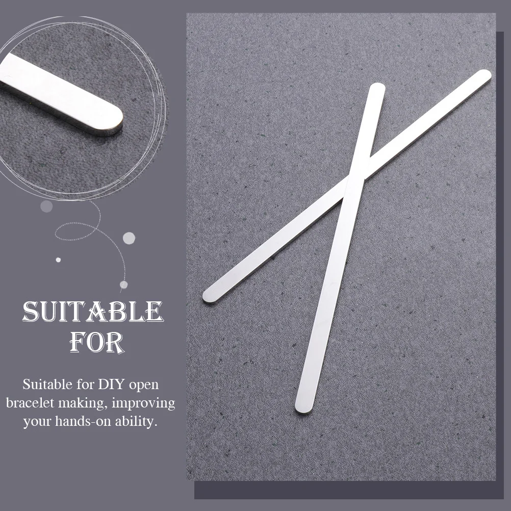 5Pcs Stainless Steel Bracelet Blanks Anti-Rust DIY Open Bracelet Strip for Stamping Engraving Bangle Making Jewelry Supplies