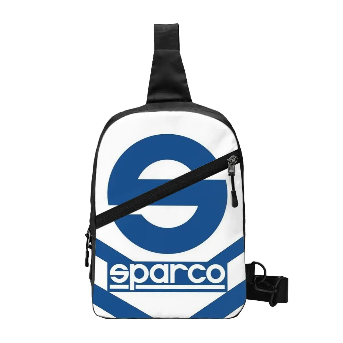 Sparco Logo Car Racing Club Vintage Chest Bag Men Sling Crossbody Backpack Chest Bag Traveling Hiking Daypack Shoulder Bag