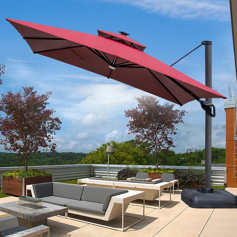 The product can be customized. Outdoor parasol courtyard terrace garden